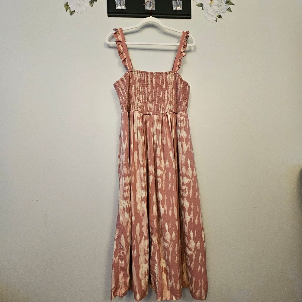 Torrid Midi Challis Smocked Tie Dye Dress - Picture 3 of 9